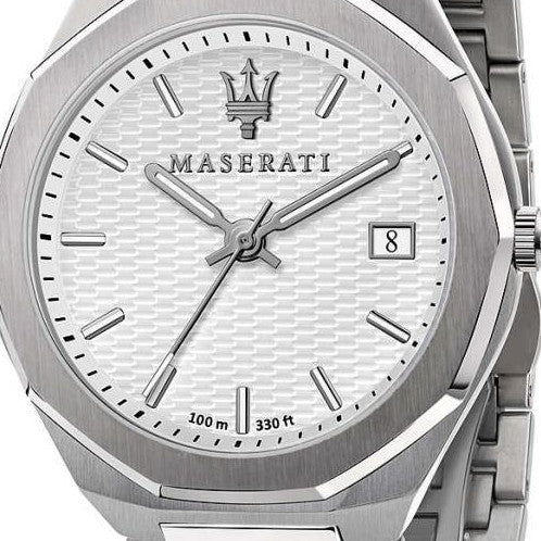  Shop Authentic Maserati Stile 3H White Dial Silver Steel Strap Watch For Men - R8853142005 - Luxxuri