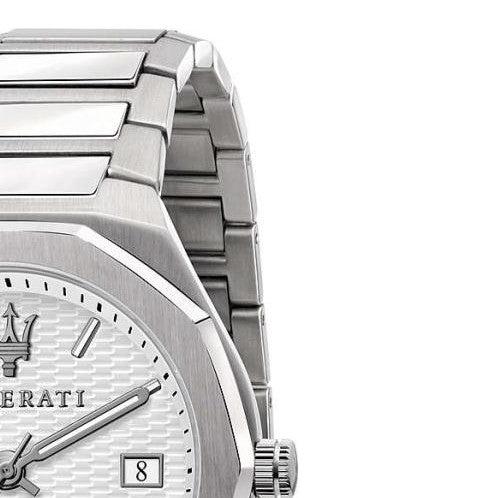  Shop Authentic Maserati Stile 3H White Dial Silver Steel Strap Watch For Men - R8853142005 - Luxxuri