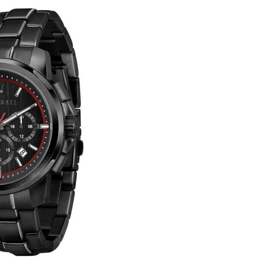  Shop Authentic Maserati Successo 44mm Black Dial Black Steel Strap Watch For Men - R8873621014 - Luxxuri