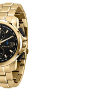  Shop Authentic Maserati Successo Black Dial Gold Stainless Steel Watch For Men - R8873645002 - Luxxuri