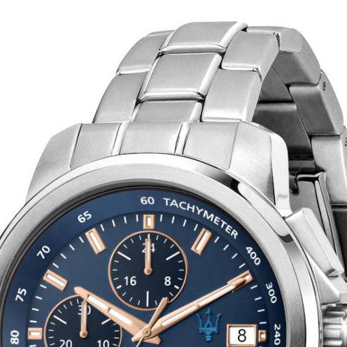  Shop Authentic Maserati Successo 44mm Solar Blue Stainless Steel Watch For Men - R8873645004 - Luxxuri
