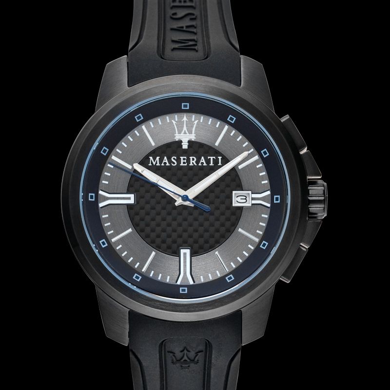  Shop Authentic Maserati SFIDA Black Dial Black Rubber Strap Watch For Men - R8851123004 - Luxxuri