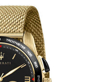  Shop Authentic Maserati Traguardo 45mm Quartz Gold Black Dial Watch For Men - R8873612010 - Luxxuri
