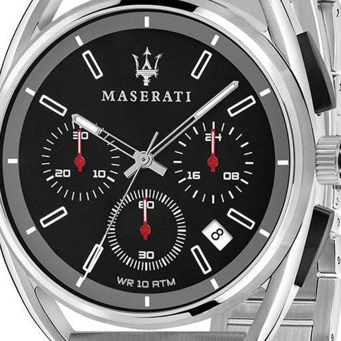  Shop Authentic Maserati Trimarano Chronograph Black Dial Silver Stainless Steel Strap Watch For Men - R8873632003 - Luxxuri