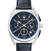  Shop Authentic Maserati Trimarano Chronograph Black Dial Black Leather Strap Watch For Men - R8871632001 - Luxxuri