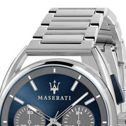  Shop Authentic Maserati Trimarano Chronograph Blue Dial Silver Steel Strap Watch For Men - R8873632004 - Luxxuri