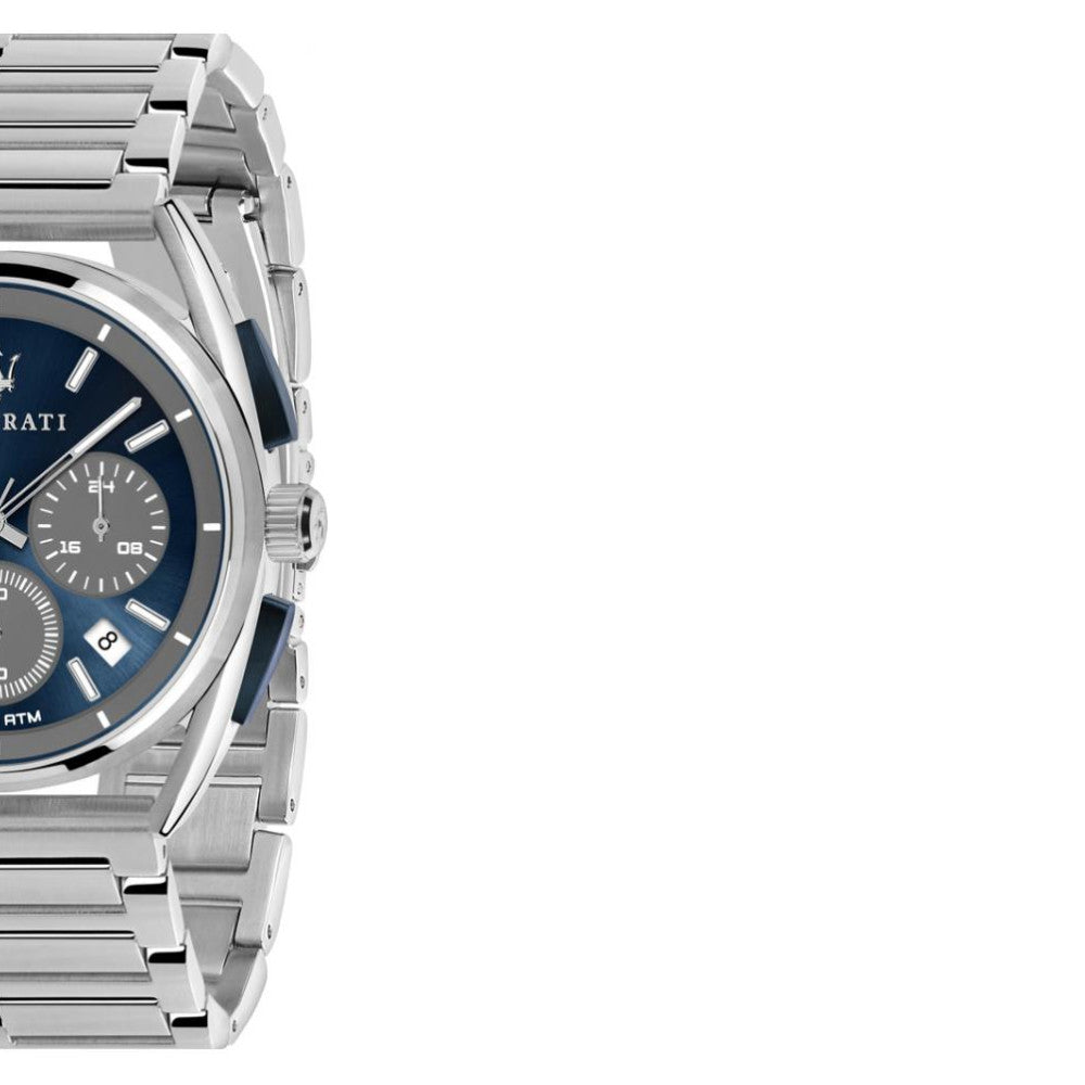 Shop Authentic Maserati Trimarano Chronograph Blue Dial Silver Steel Strap Watch For Men - R8873632004 - Luxxuri