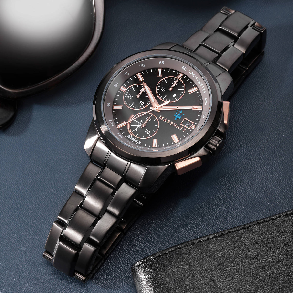  Shop Authentic Maserati Successo Solar Black Dial Grey Steel Strap Watch For Men - R8873645001 - Luxxuri