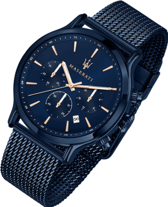  Shop Authentic Maserati Epoca Analog Blue Dial Blue Mesh Bracelet Watch For Men - R8873618010 - Luxxuri