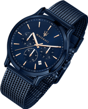  Shop Authentic Maserati Epoca Analog Blue Dial Blue Mesh Bracelet Watch For Men - R8873618010 - Luxxuri