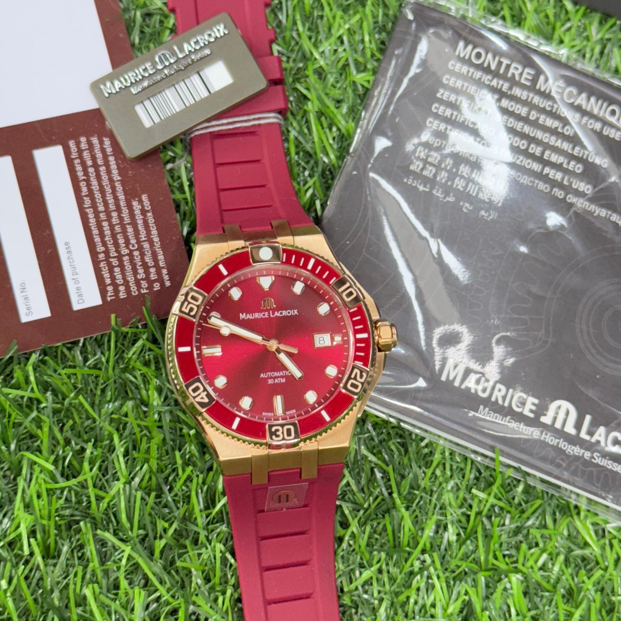 Shop Authentic Maurice Lacroix Aikon Venturer Asia Special Edition Red Dial Red Rubber Strap Watch For Men - AI6058-BRZ6B-530-6 - Luxxuri