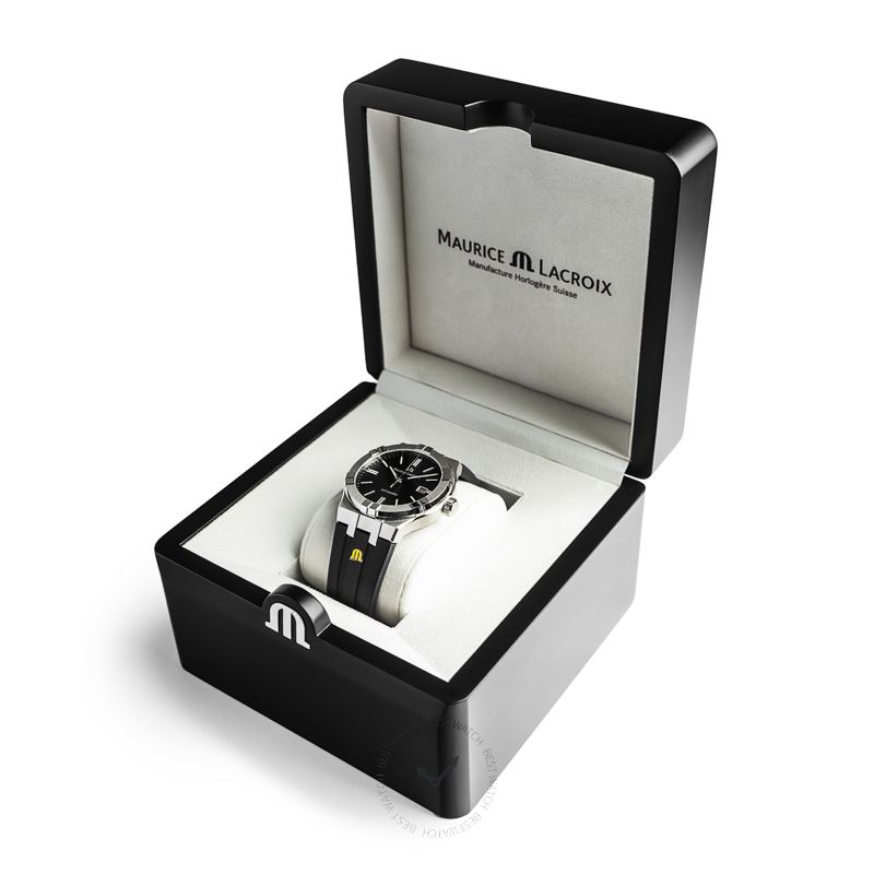  Shop Authentic Maurice Lacroix Aikon Automatic Chronograph Black Dial Black Leather Strap Watch for Men - AI1808-SS000-330-2 - Luxxuri