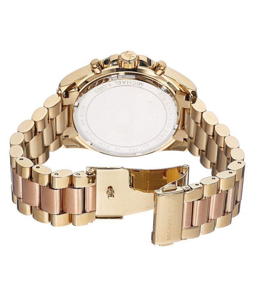  Shop Authentic Michael Kors Bradshaw Gold Dial Two Tone Steel Strap Watch for Women - MK6359 - Luxxuri