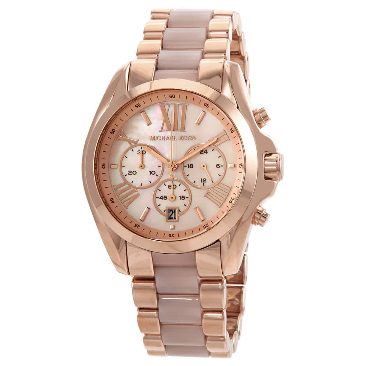  Shop Authentic Michael Kors Whitney Chronograph Rose Gold Dial Rose Gold Steel Strap Watch For Women - MK6730 - Luxxuri