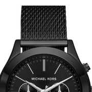 Shop Authentic Michael Kors Slim Runway Chronograph Black Dial Black Mesh Bracelet Watch For Men - MK9060 - Luxxuri