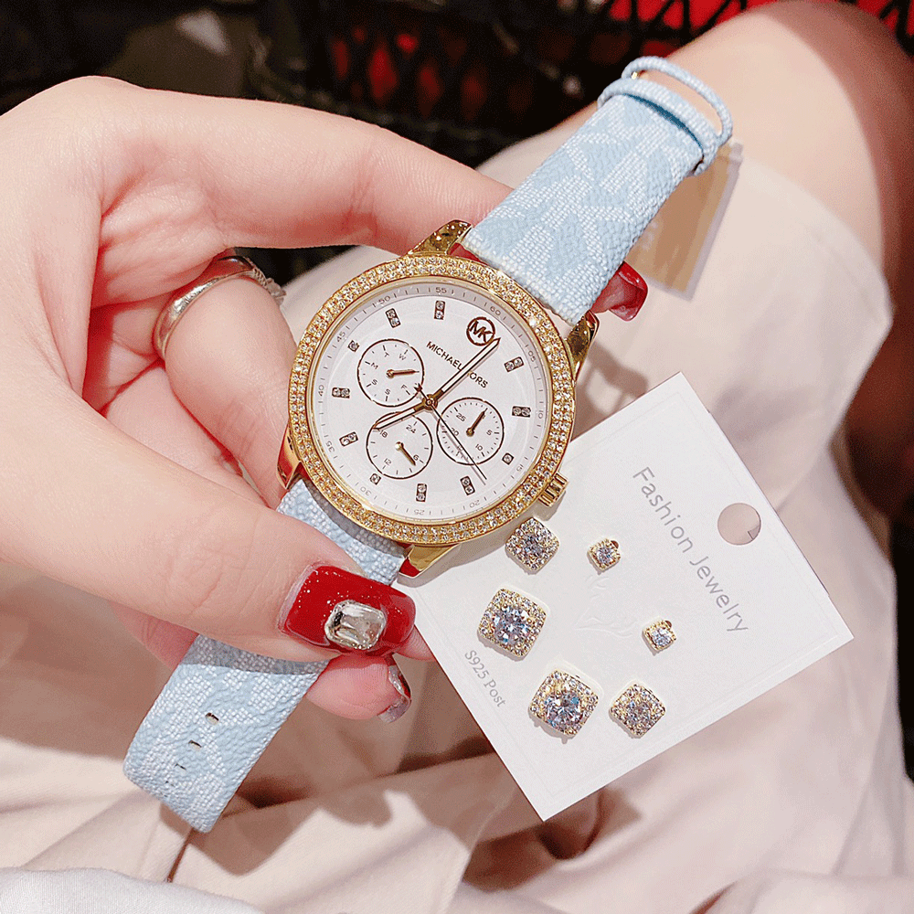  Shop Authentic Michael Kors Tibby Multifunction Silver Dial White Leather Strap Watch For Women - MK6967 - Luxxuri