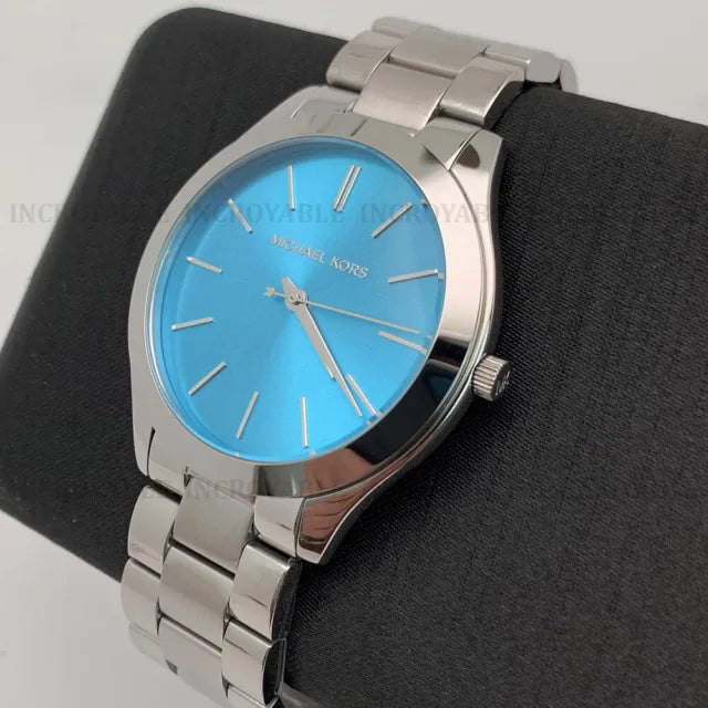  Shop Authentic Michael Kors Runway Blue Dial Silver Steel Strap Watch for Women - MK3292 - Luxxuri