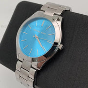  Shop Authentic Michael Kors Runway Blue Dial Silver Steel Strap Watch for Women - MK3292 - Luxxuri
