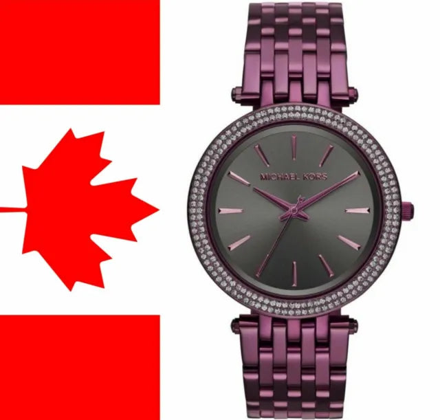  Shop Authentic Michael Kors Darci Black Dial Purple Steel Strap Watch for Women - MK3554 - Luxxuri