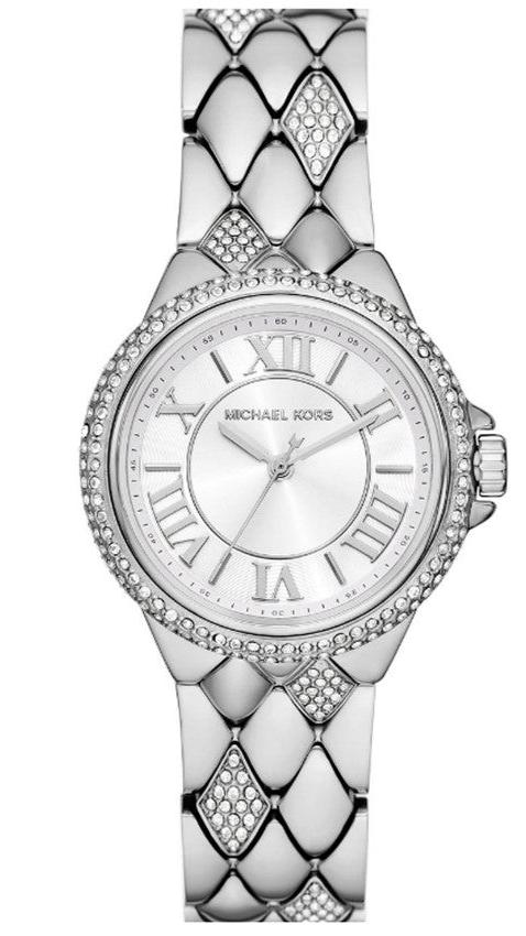  Shop Authentic Michael Kors Camille Pave Crystals Silver Dial Silver Steel Strap Watch for Women - MK4804 - Luxxuri