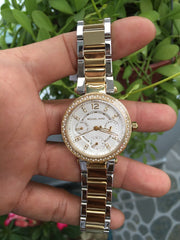  Shop Authentic Michael Kors Parker White Dial Two Tone Steel Strap Watch for Women - MK6055 - Luxxuri