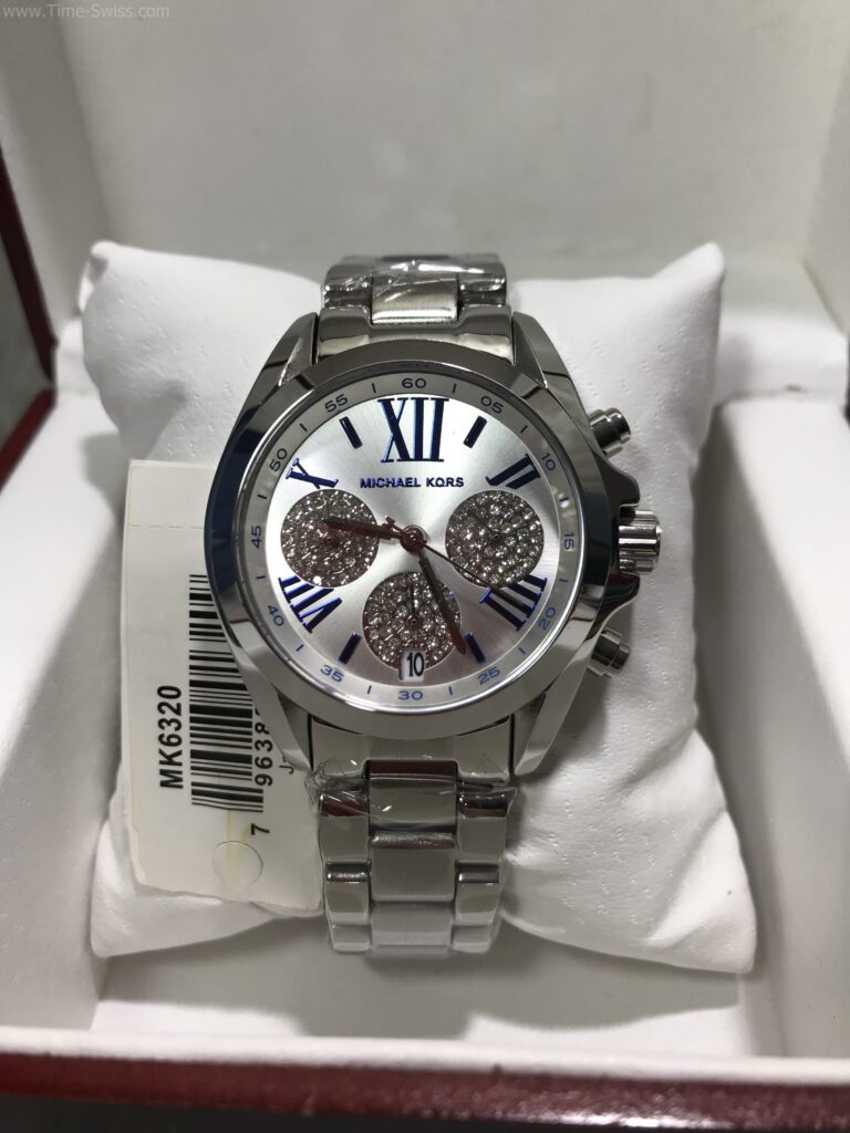  Shop Authentic Michael Kors Bradshaw Quartz Silver Dial Silver Steel Strap Watch For Women - MK6320 - Luxxuri