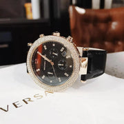  Shop Authentic Michael Kors Parker Chronograph Black Dial Black Leather Strap Watch For Women - MK6984 - Luxxuri