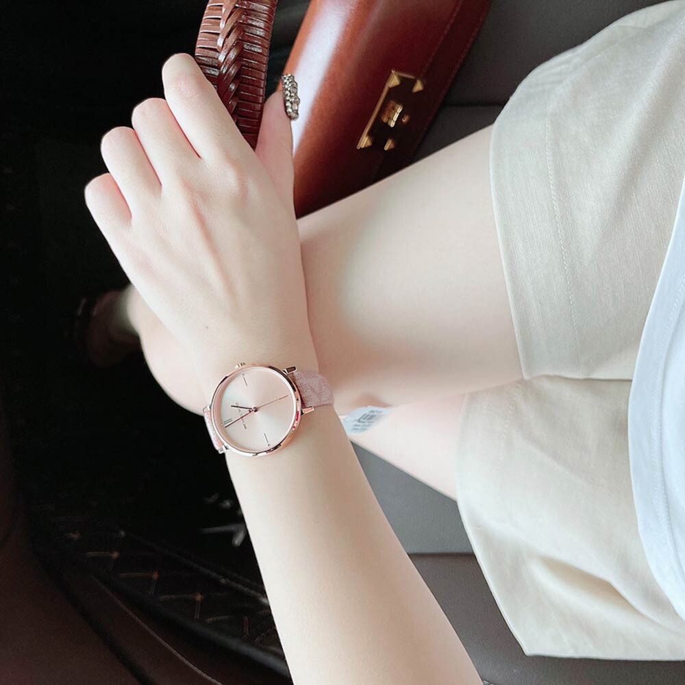  Shop Authentic Michael Kors Jayne Three Hand Rose Gold Dial Pink Leather Strap Watch For Women - MK7130 - Luxxuri