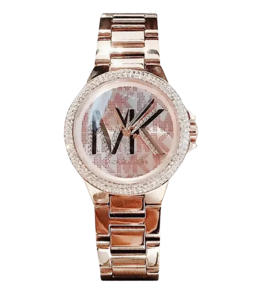  Shop Authentic Michael Kors Camille Three Hand Rose Gold Dial Rose Gold Steel Strap Watch For Women - MK7197 - Luxxuri