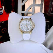  Shop Authentic Michael Kors Mini Pilot Quartz Silver Dial White Silicone Strap Watch For Women - MK7372 - Luxxuri