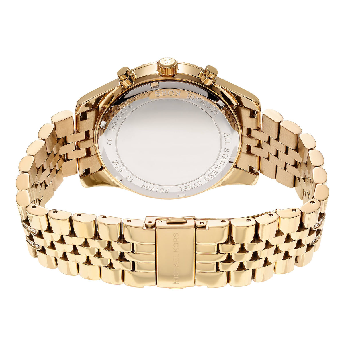  Shop Authentic Michael Kors Lexington Chronograph Gold Dial Gold Steel Strap Watch For Men - MK8579 - Luxxuri