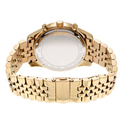  Shop Authentic Michael Kors Lexington Chronograph Gold Dial Gold Steel Strap Watch For Men - MK8579 - Luxxuri