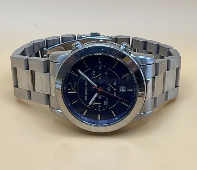  Shop Authentic Michael Kors Runway Chronograph Blue Dial Blue Steel Strap Watch For Men - MK8538 - Luxxuri