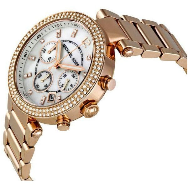 Shop Authentic Michael Kors Parker White Dial with Diamonds Rose Gold Steel Strap Watch for Women - MK5491 - Luxxuri