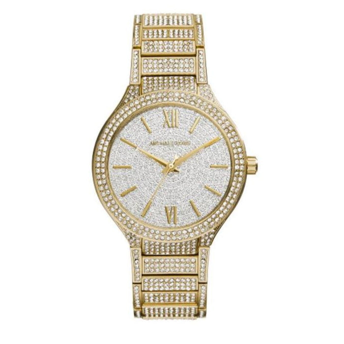  Shop Authentic Michael Kors Kerry Crystals Gold Dial Gold Steel Strap Watch For Women - MK3360 - Luxxuri
