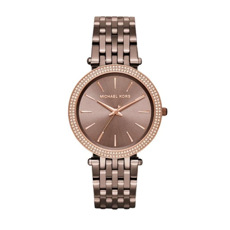  Shop Authentic Michael Kors Darci Quartz Brown Dial Brown Steel Strap Watch For Women - MK3416 - Luxxuri