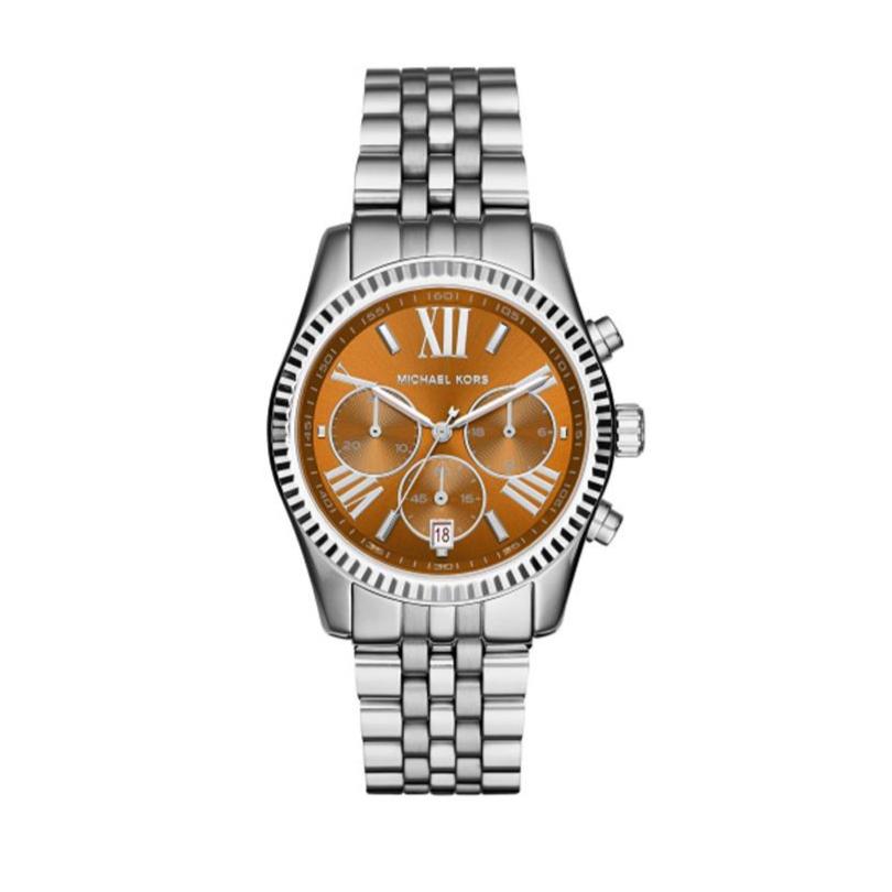  Shop Authentic Michael Kors Lexington Chronograph Brown Dial Silver Steel Strap Watch For Women - MK6221 - Luxxuri