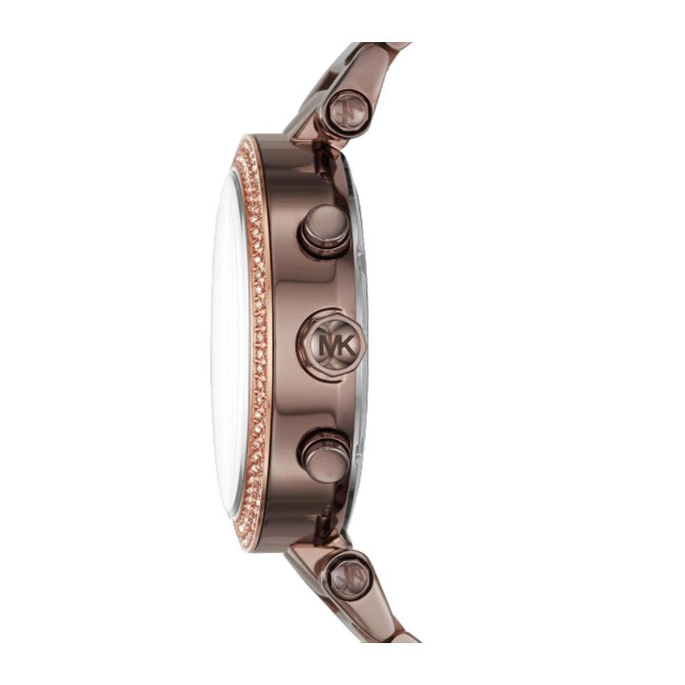  Shop Authentic Michael Kors Parker Analog Quartz Brown Dial Brown Steel Strap Watch For Women - MK6378 - Luxxuri