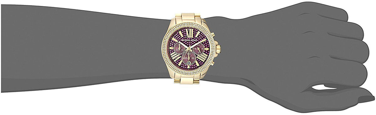  Shop Authentic Michael Kors Wren Purple Dial Gold Steel Strap Watch for Women - MK6290 - Luxxuri