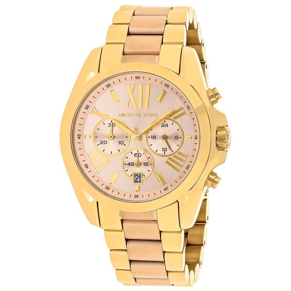  Shop Authentic Michael Kors Bradshaw Gold Dial Two Tone Steel Strap Watch for Women - MK6359 - Luxxuri