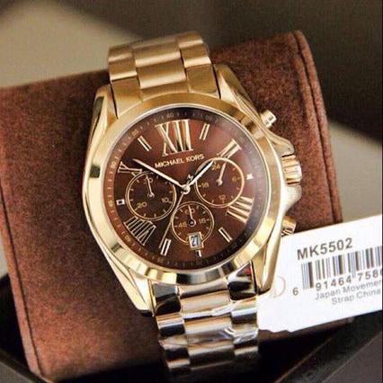  Shop Authentic Michael Kors Bradshaw Brown Dial Gold Steel Strap Watch for Women - MK5502 - Luxxuri