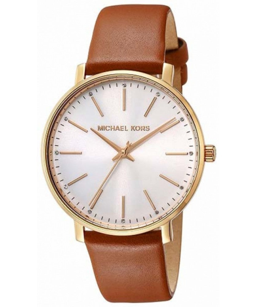  Shop Authentic Michael Kors Pyper Quartz Silver Dial Brown Leather Watch For Women - MK2740 - Luxxuri
