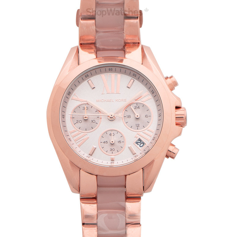  Shop Authentic Michael Kors Bradshaw Rose Gold Dial Two Tone Steel Strap Watch for Women - MK6066 - Luxxuri