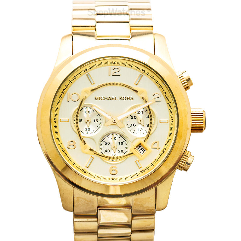  Shop Authentic Michael Kors Runway Gold Dial Gold Steel Strap  Watch for Men - MK8077 - Luxxuri