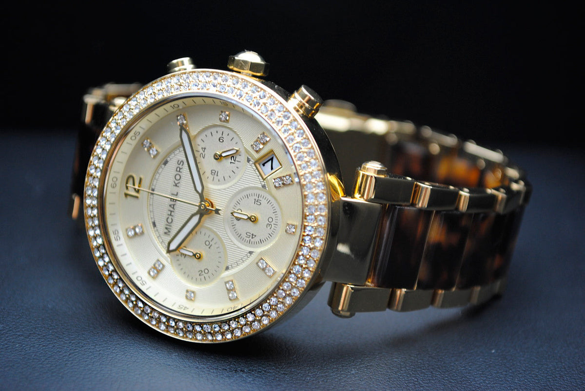  Shop Authentic Michael Kors Parker Chronograph Silver Dial Two Tone Steel Strap Watch For Women - MK5687 - Luxxuri