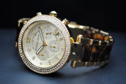  Shop Authentic Michael Kors Parker Chronograph Silver Dial Two Tone Steel Strap Watch For Women - MK5687 - Luxxuri
