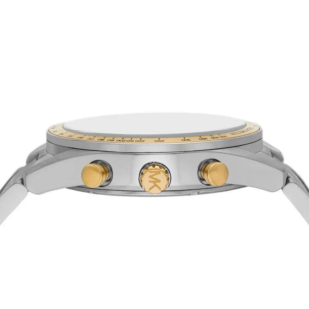  Shop Authentic Michael Kors Accelerator Chronograph White Dial Silver Steel Strap Watch For Men - MK9112 - Luxxuri