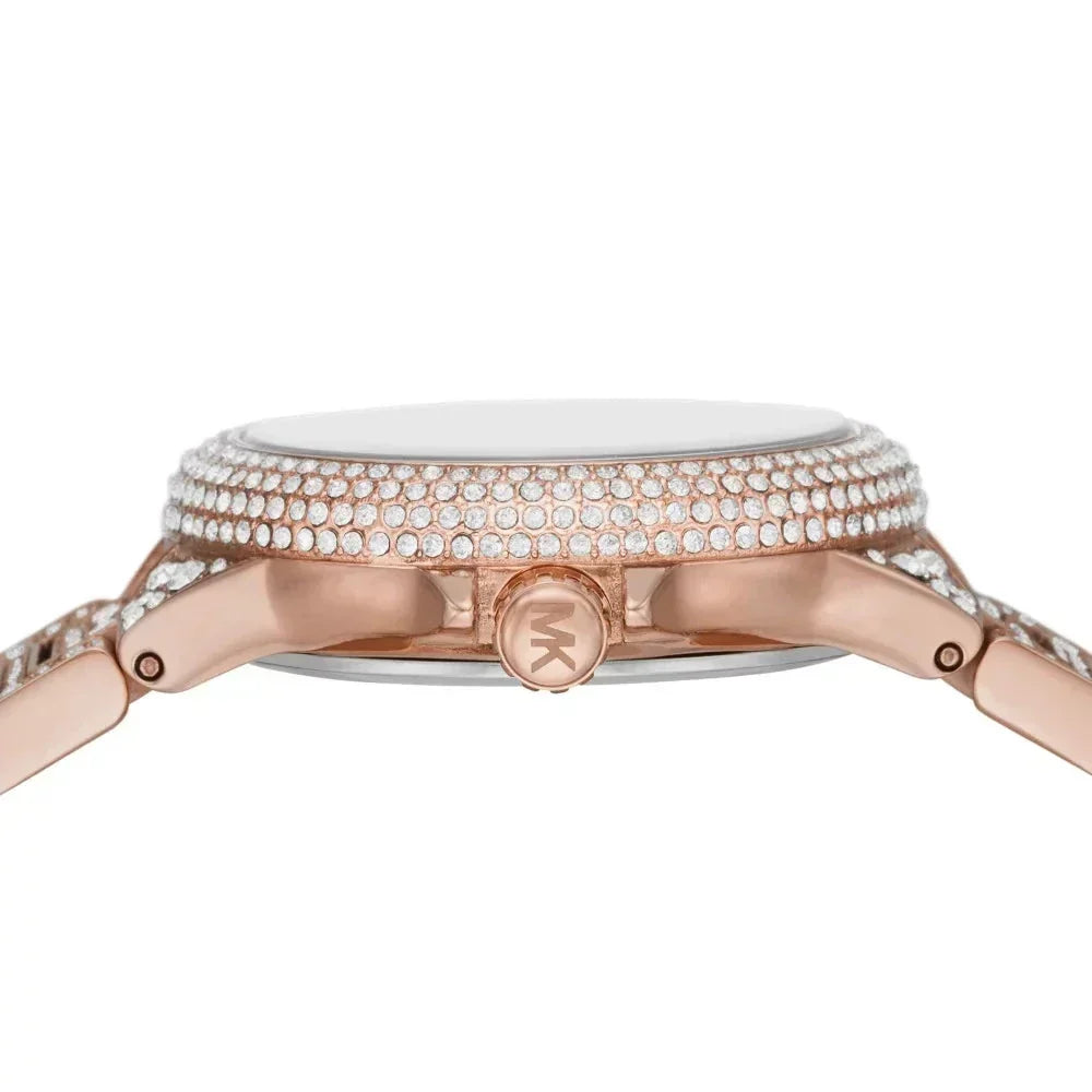  Shop Authentic Michael Kors Camille Multifunction Crystals Rose Gold Dial Rose Gold Steel Strap Watch For Women - MK6997 - Luxxuri