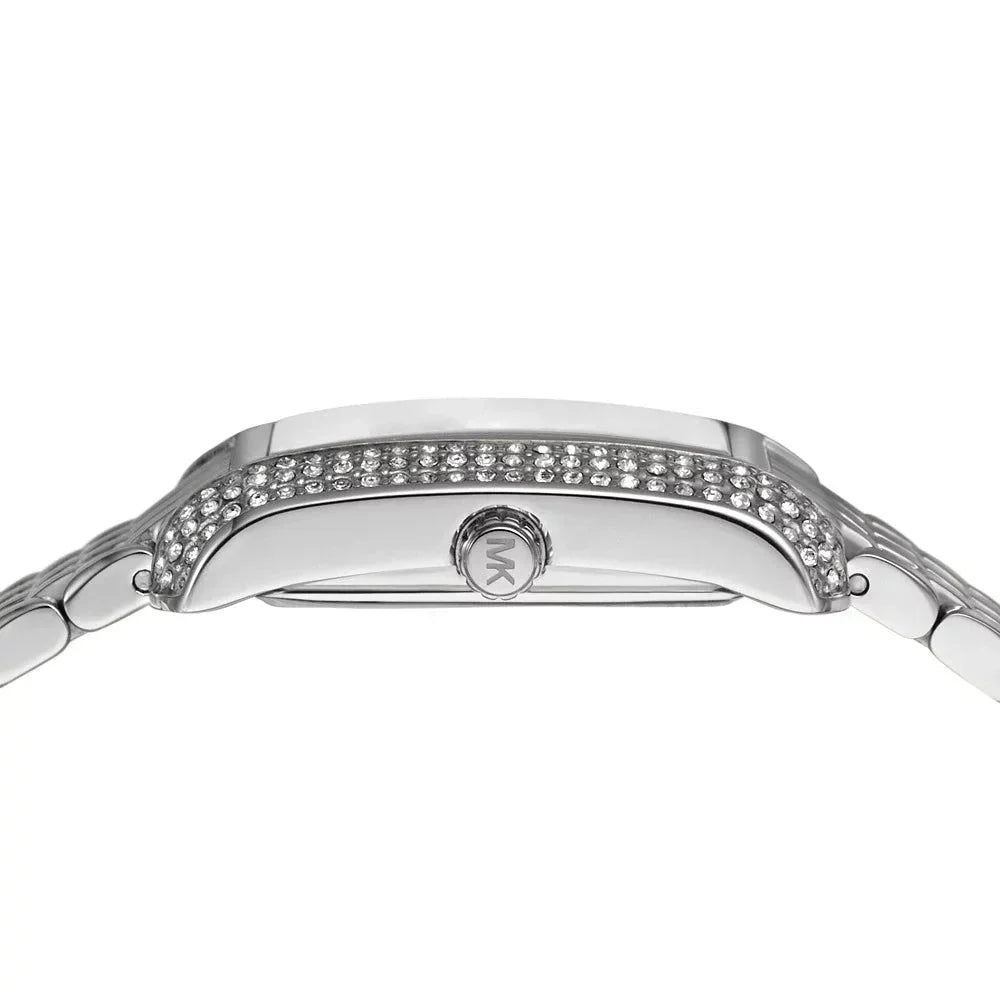  Shop Authentic Michael Kors Emery Analog Three Hand Blue Dial Silver Steel Strap Watch for Women - MK4829 - Luxxuri
