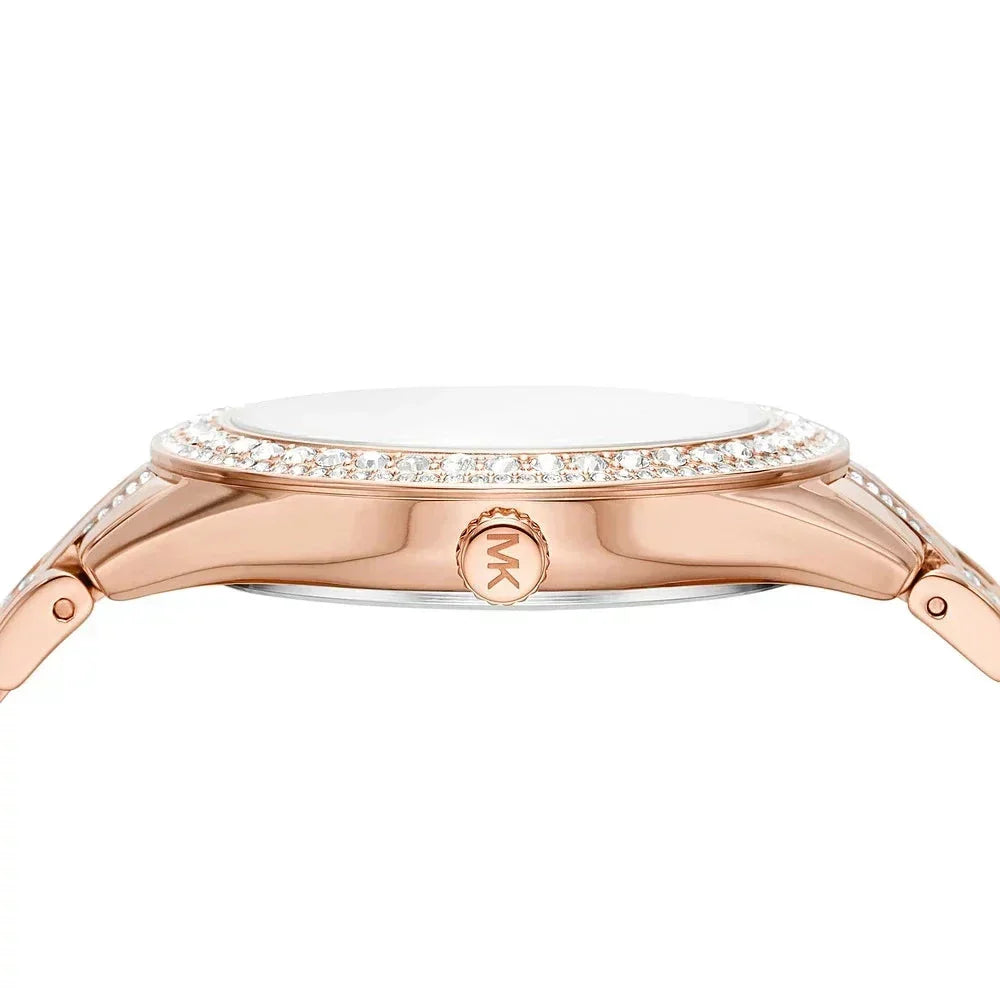  Shop Authentic Michael Kors Harlowe Rose Gold Dial Rose Gold Steel Strap Watch For Women - MK4710 - Luxxuri